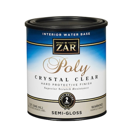 Zar ZAR Semi-Gloss Clear Water-Based Polyurethane 1 qt 34512